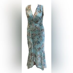 Maison Tara. Floral High Low Maxi Dress, Sleeveless. Size 2-4 Beautiful